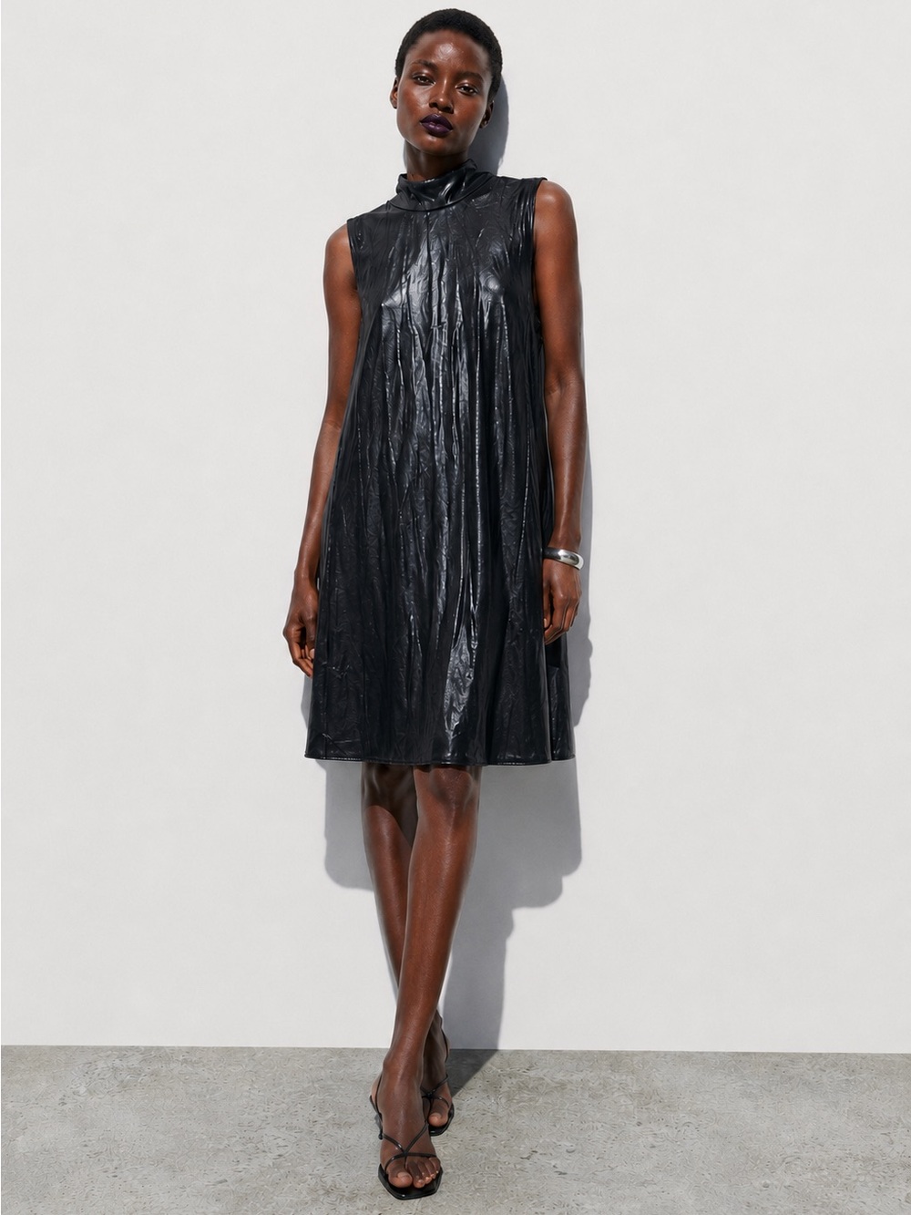 Anna Sui Black Sleeveless Midi Dress